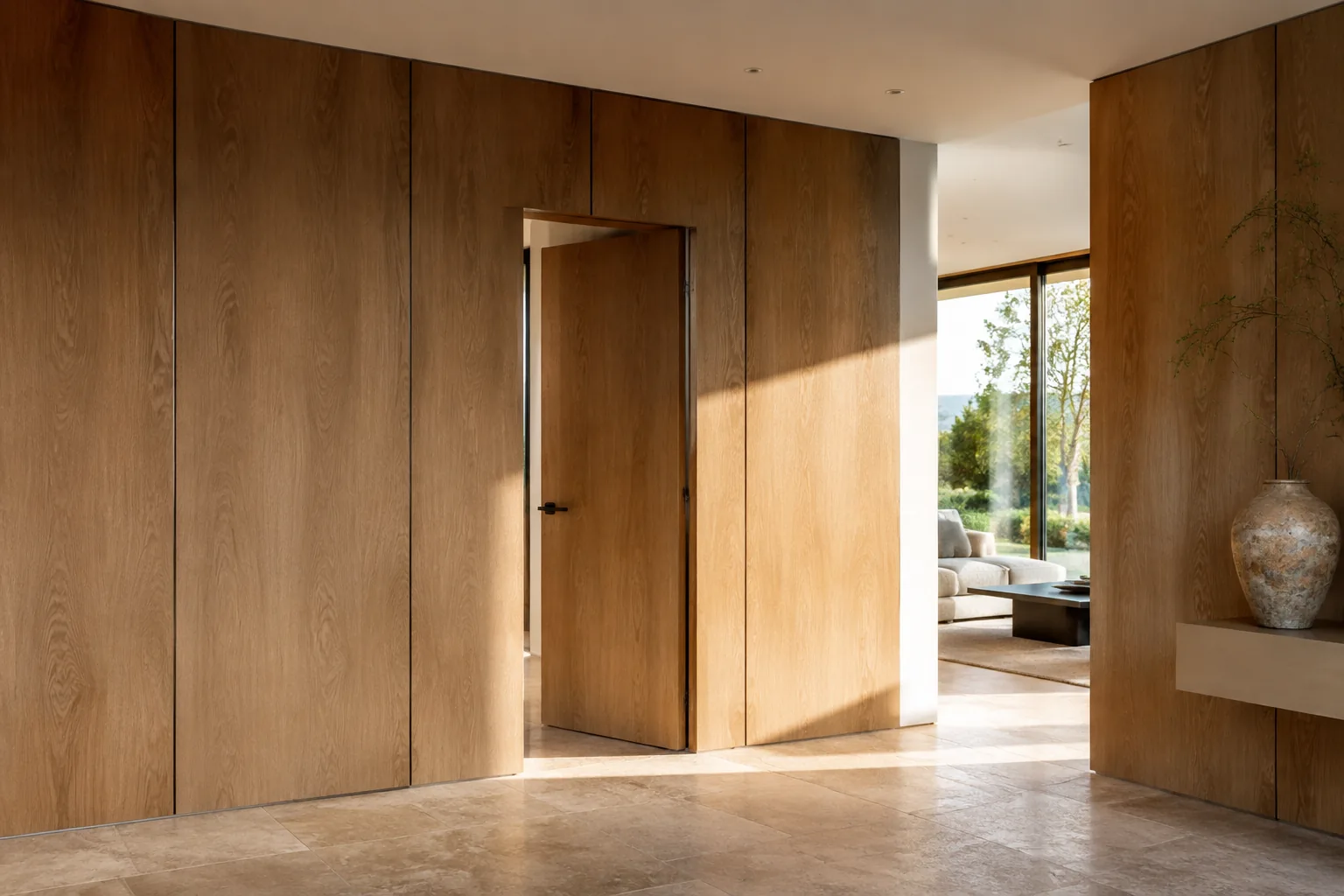 Puertas interiores y panelado de madera